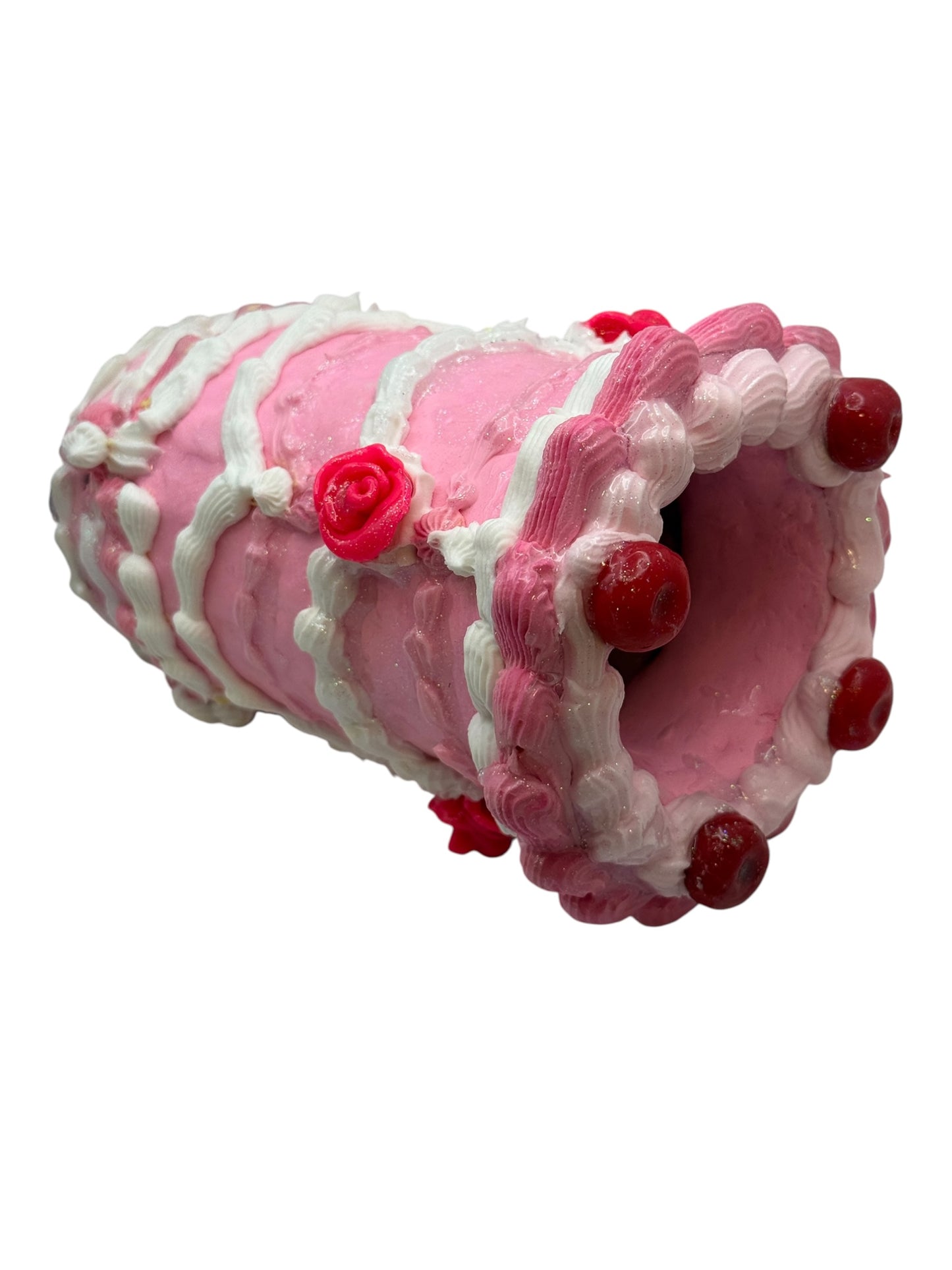 "Pink Princess" - Medium Vintage Cake Vessel