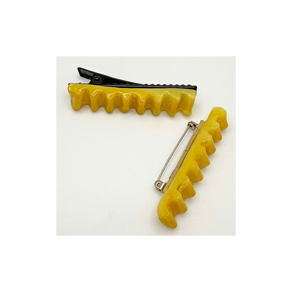 Crinkle Cut French Fry Brooch