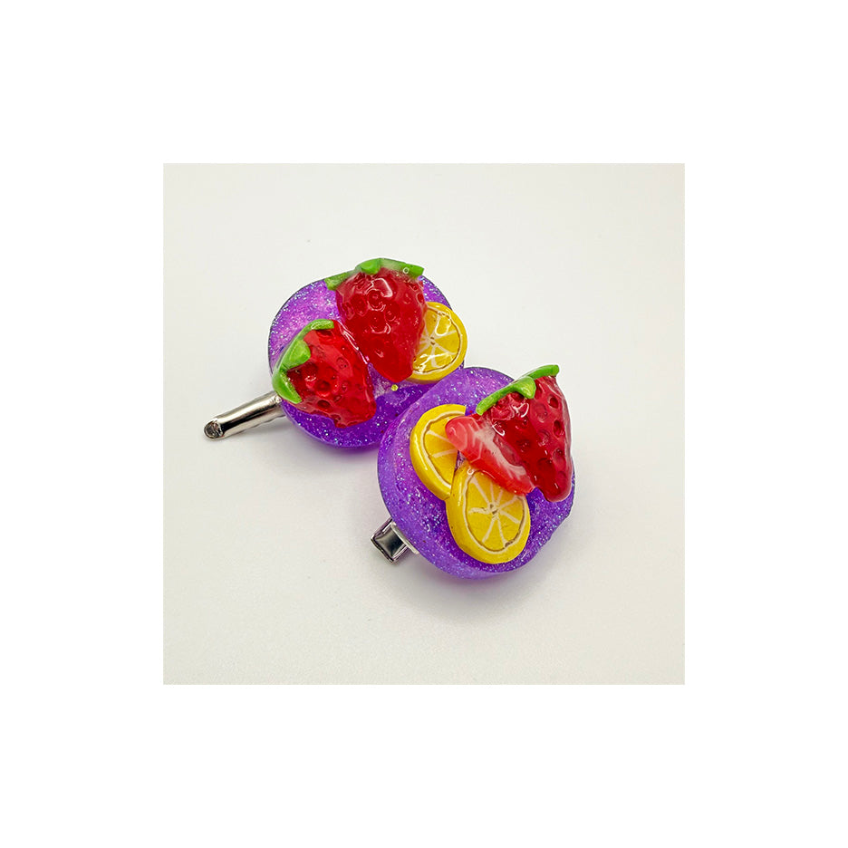 Strawberry Lemonade Hair Clip Set