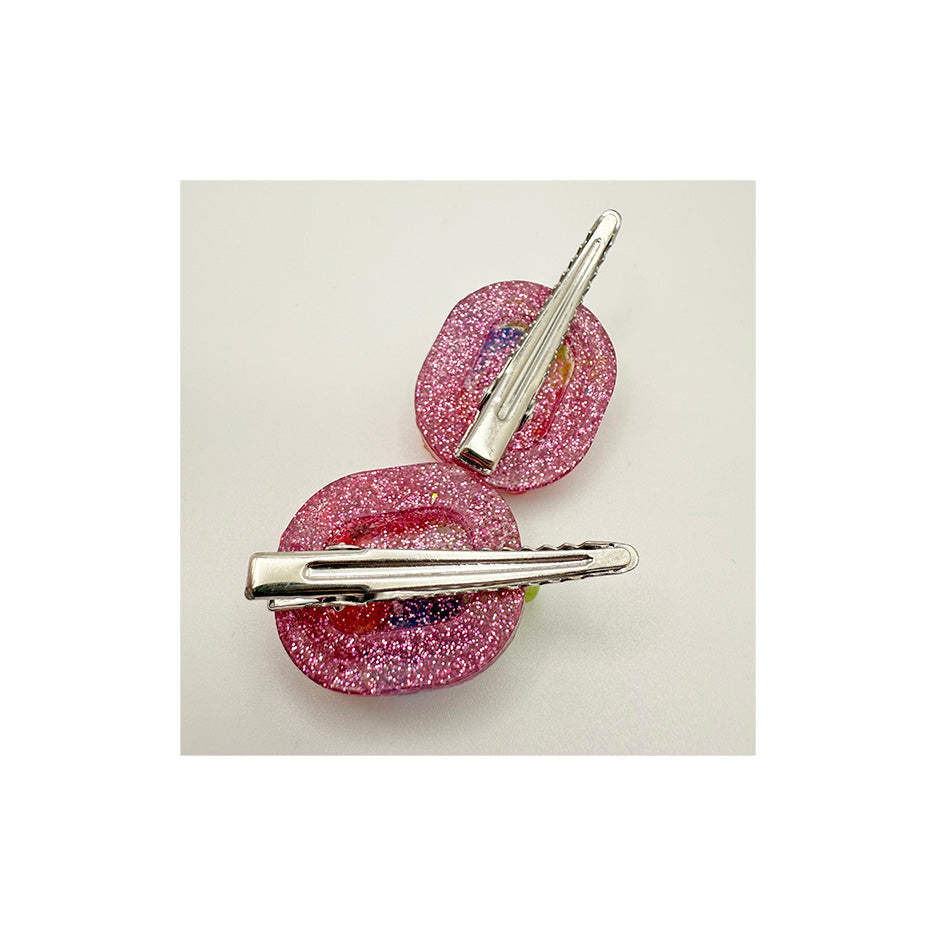 Rainbow Fruit Platter Hair Clip Set