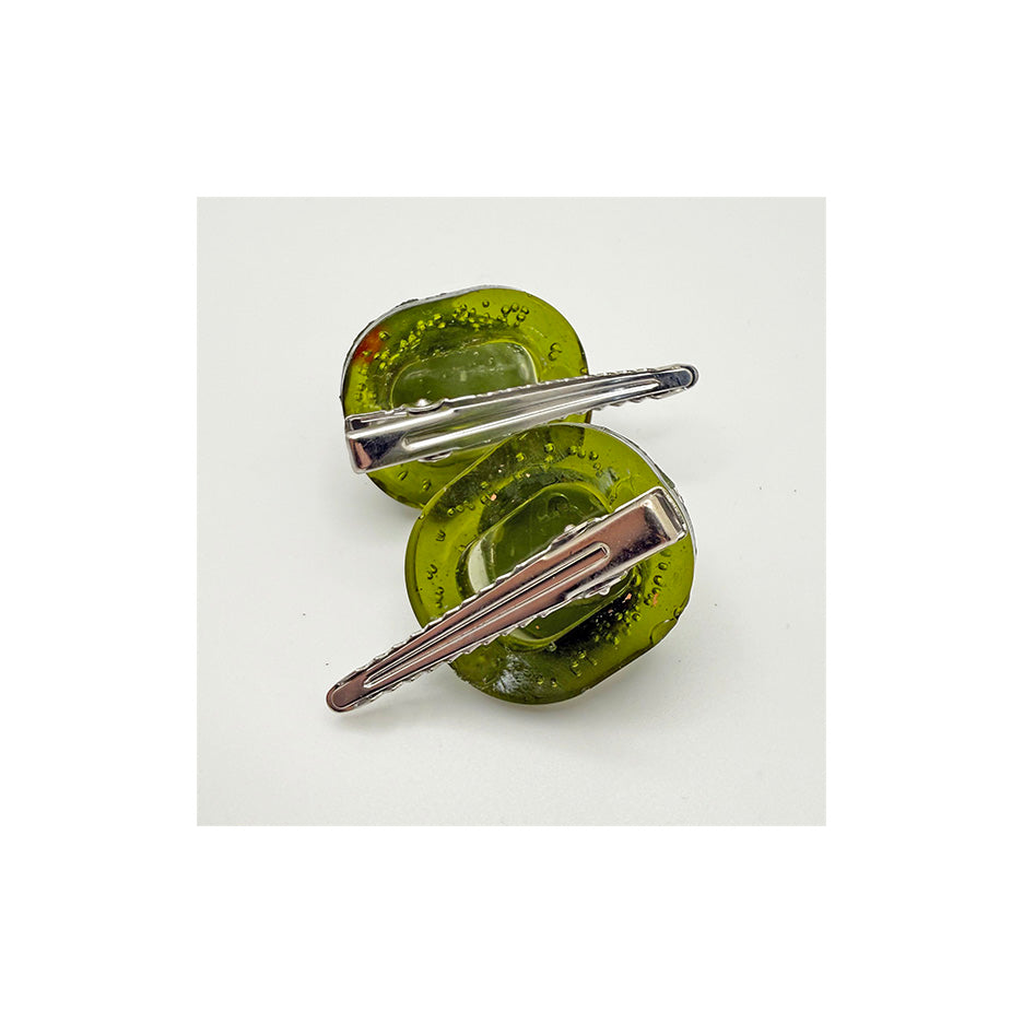 Olive Hair Clip Set