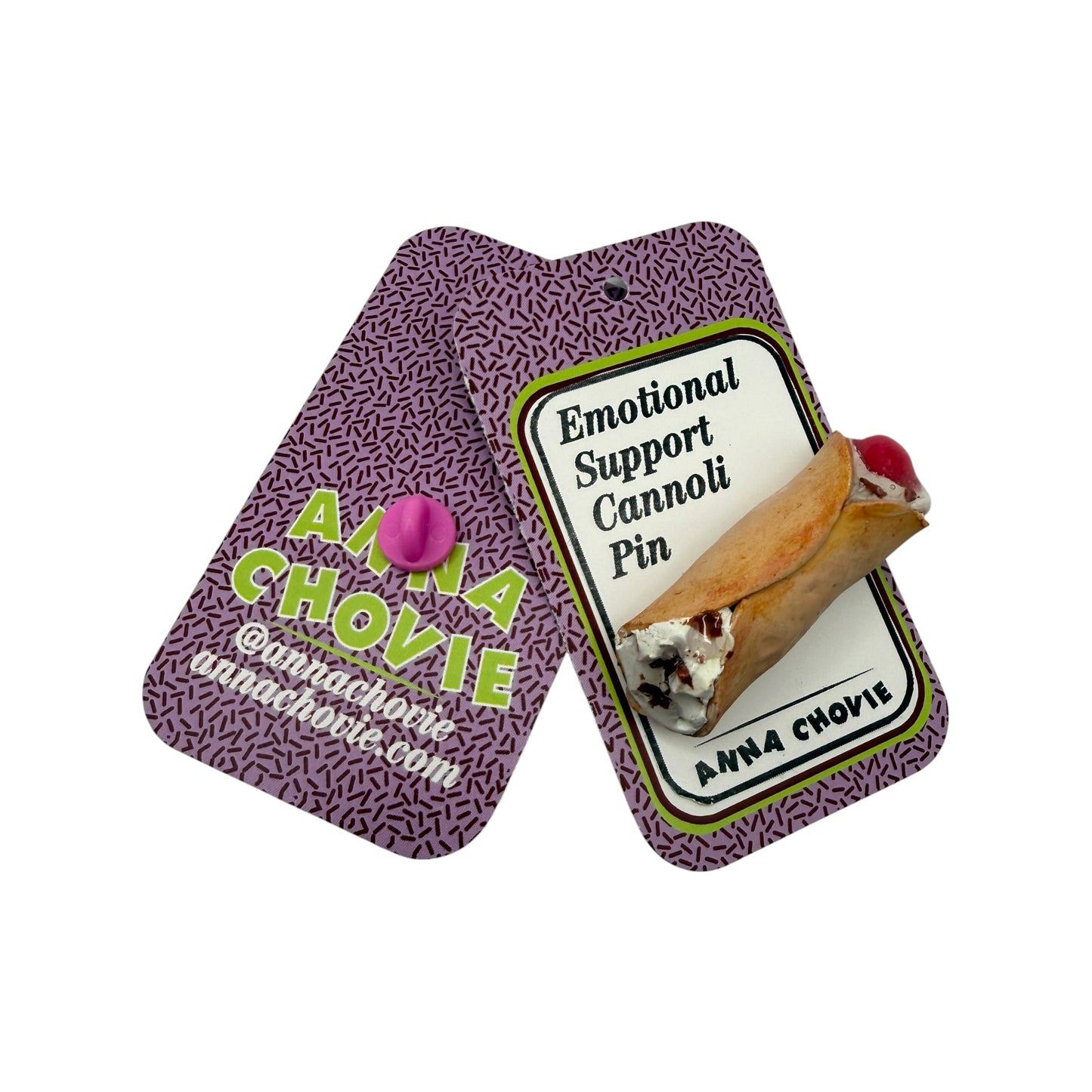 Emotional Support Cannoli Lapel pin