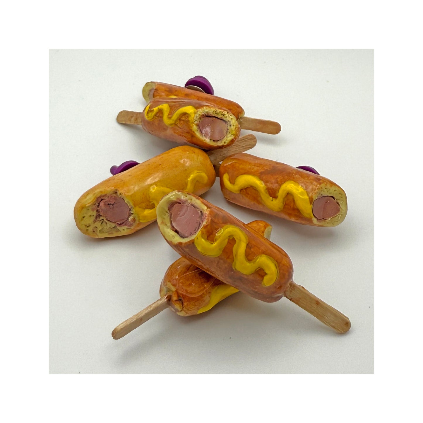 Emotional Support Corndog Pin - Tie Tack Pin