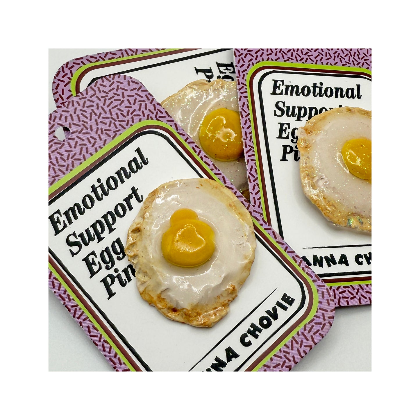 Emotional Support Egg Pin - Tie Tack Pin