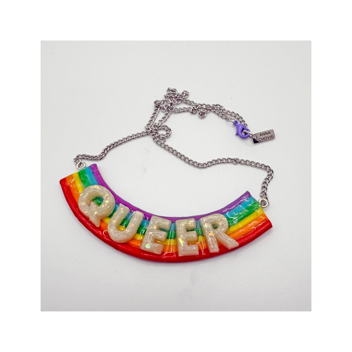 Rainbow Message Necklace