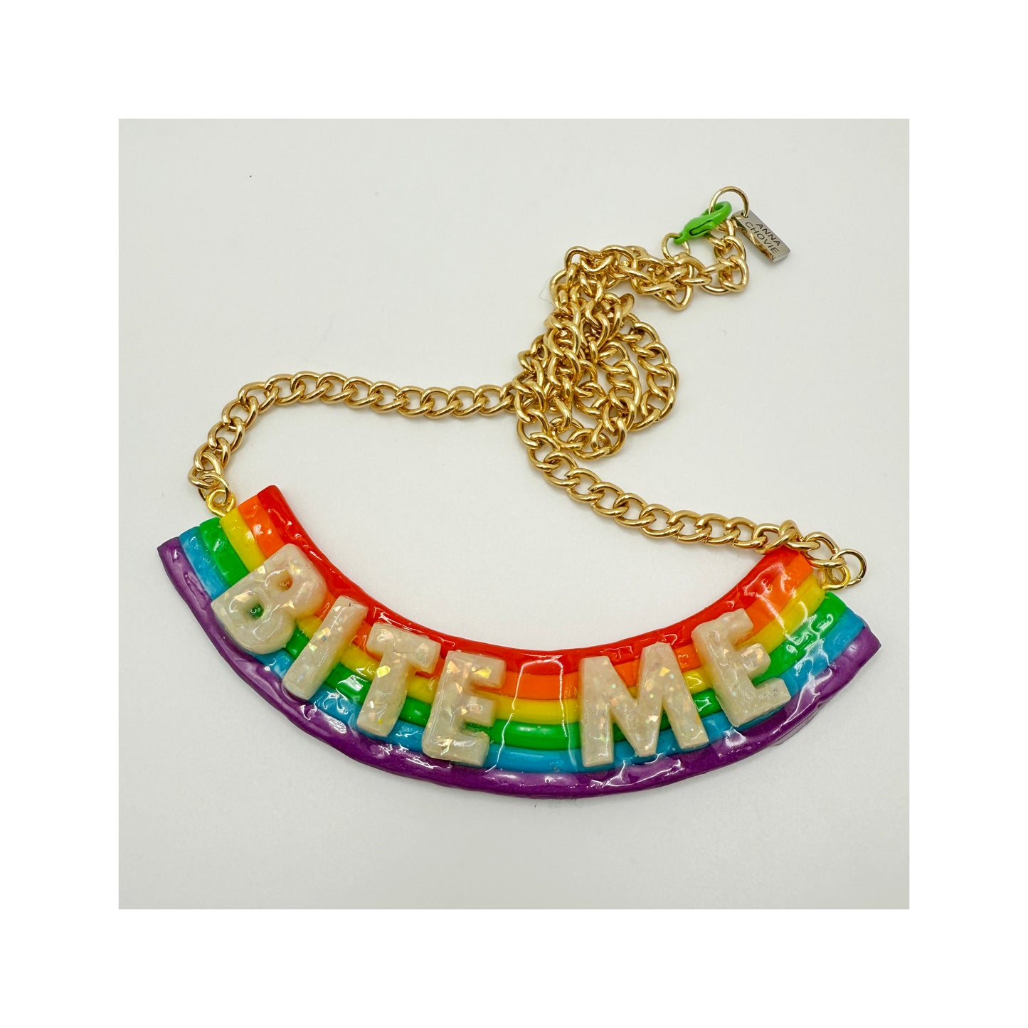 Rainbow Message Necklace