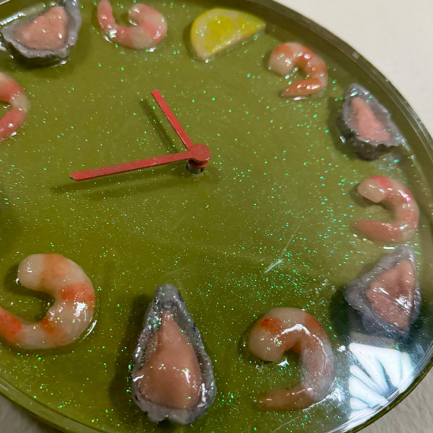 Seafood "Clocktail" in Glittering Avocado