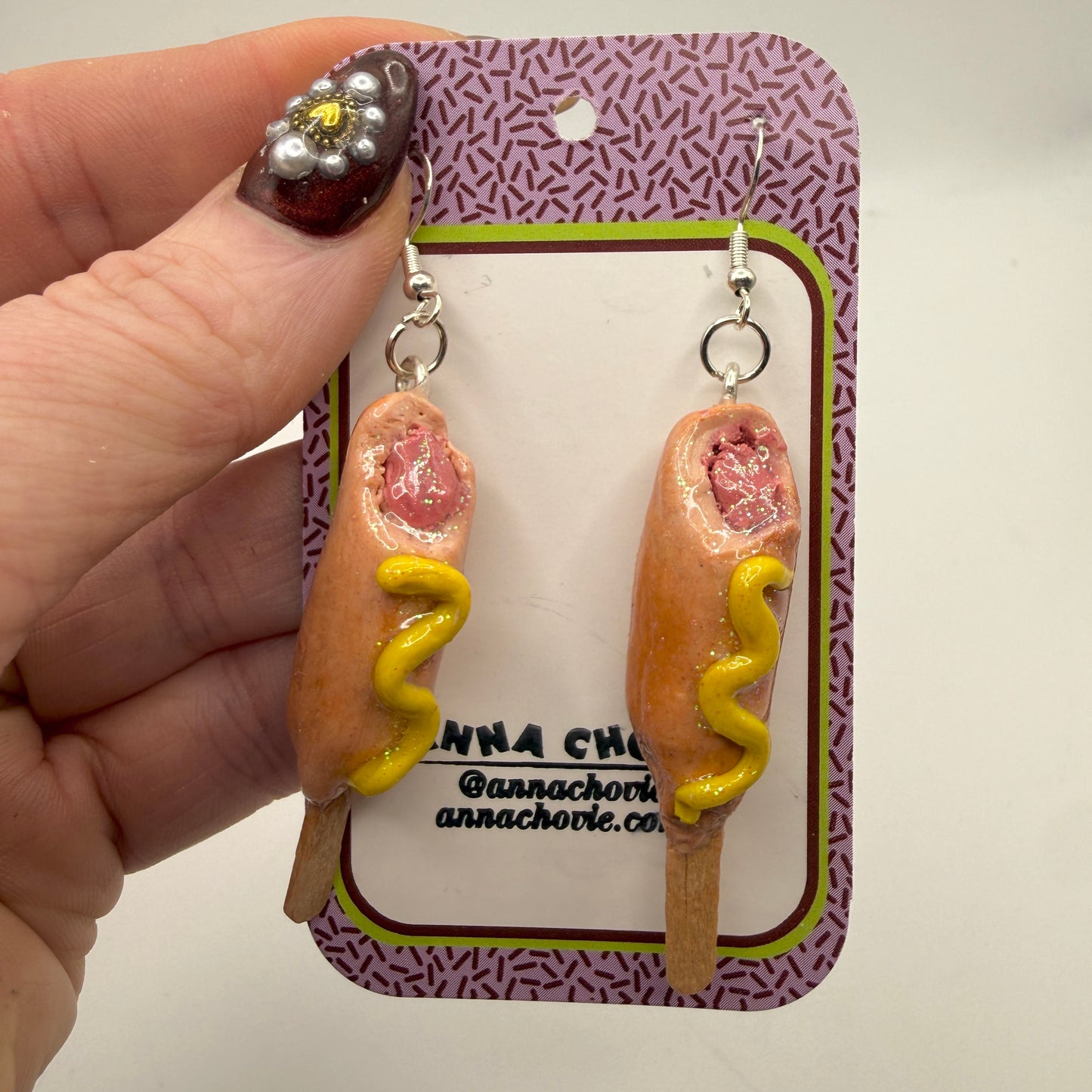 Corn Dog Earrings