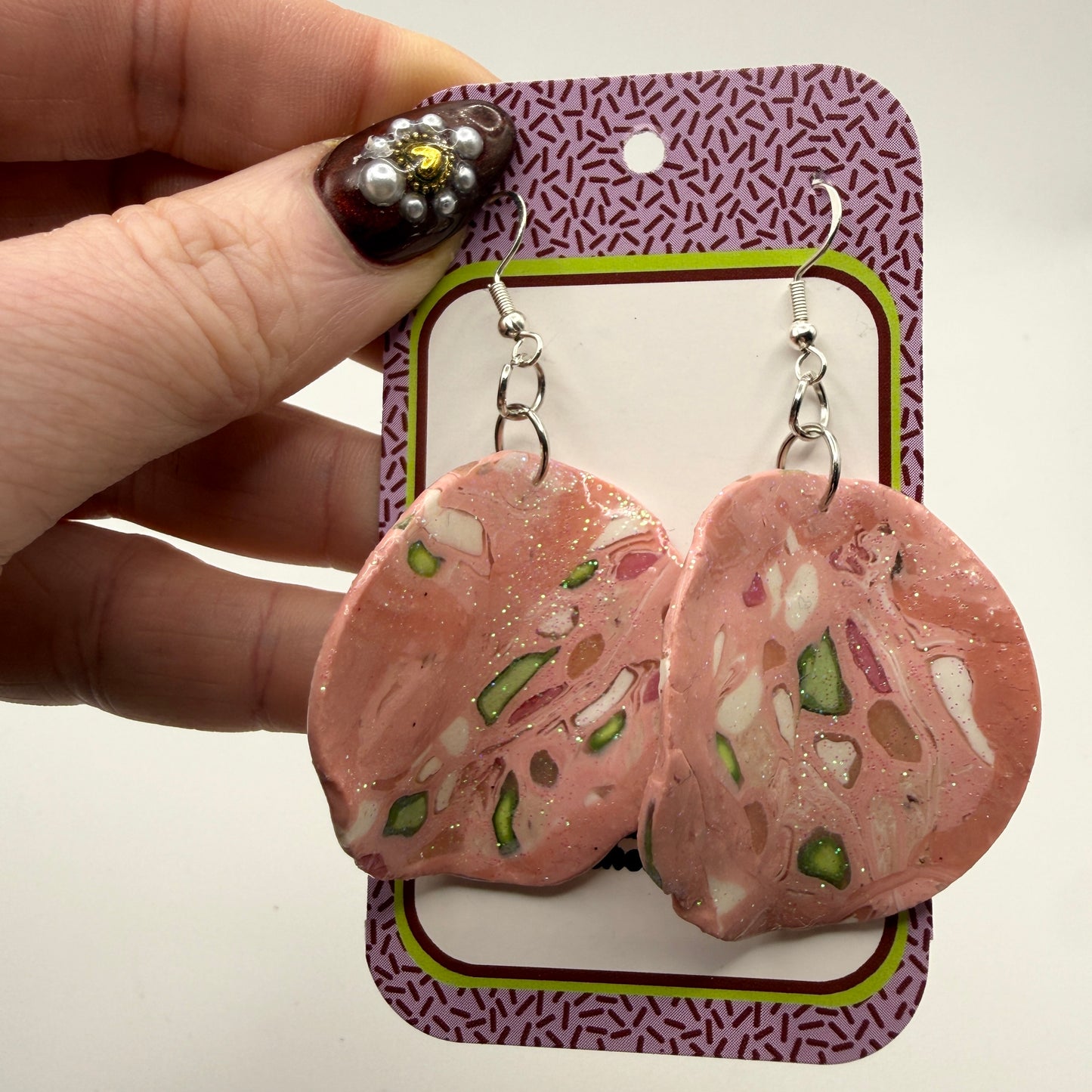 Mortadella Earrings - Two sizes