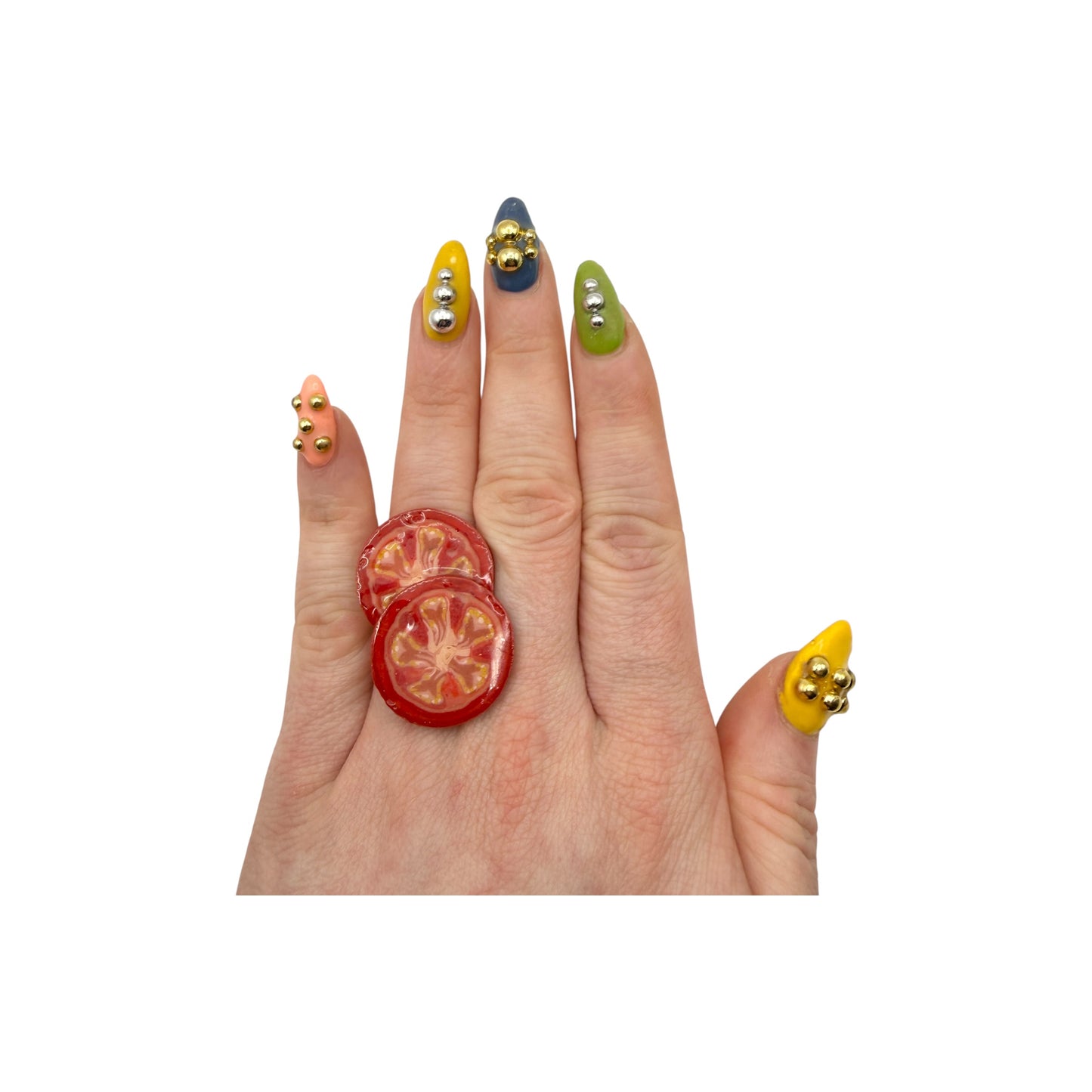 Slice o' Tomato Adjustable Ring