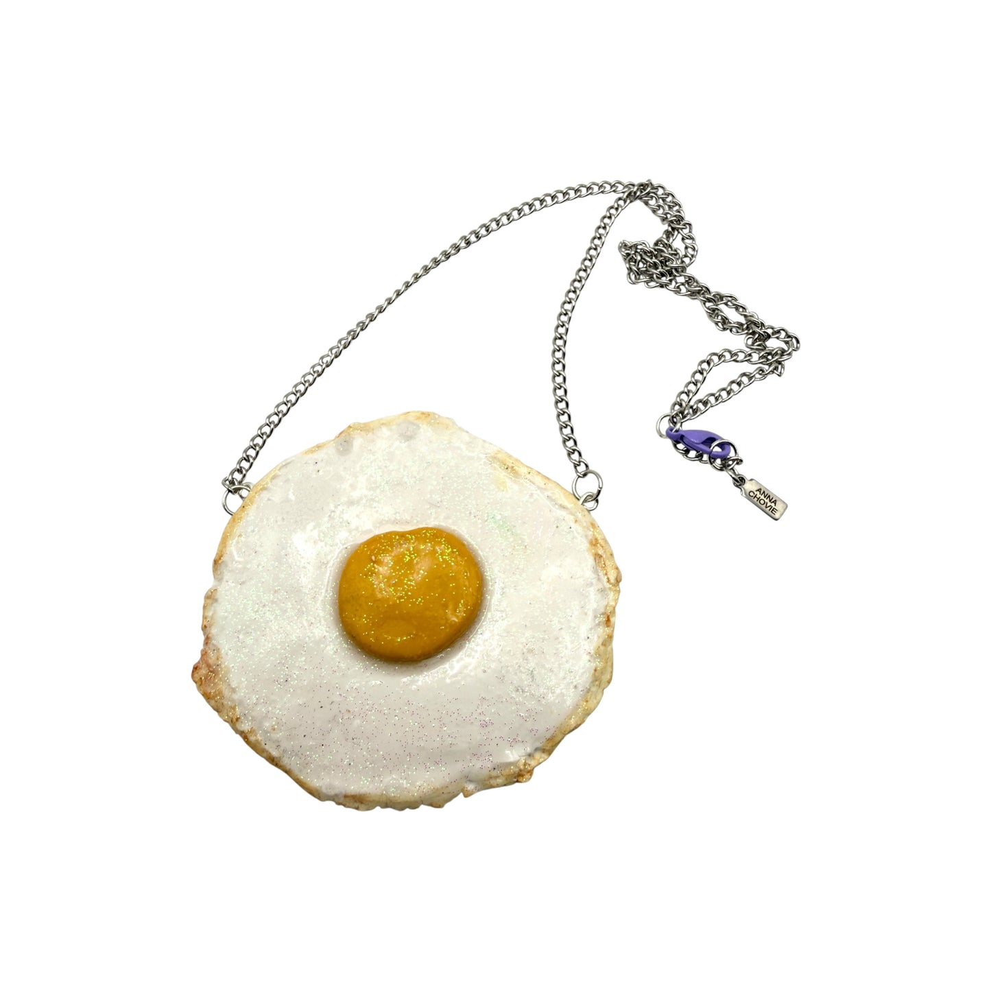3" Fried Egg Necklace