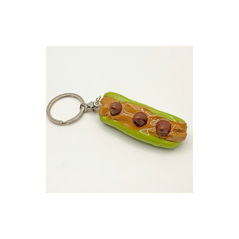 Ants on a Log Celery Snack Key Chain