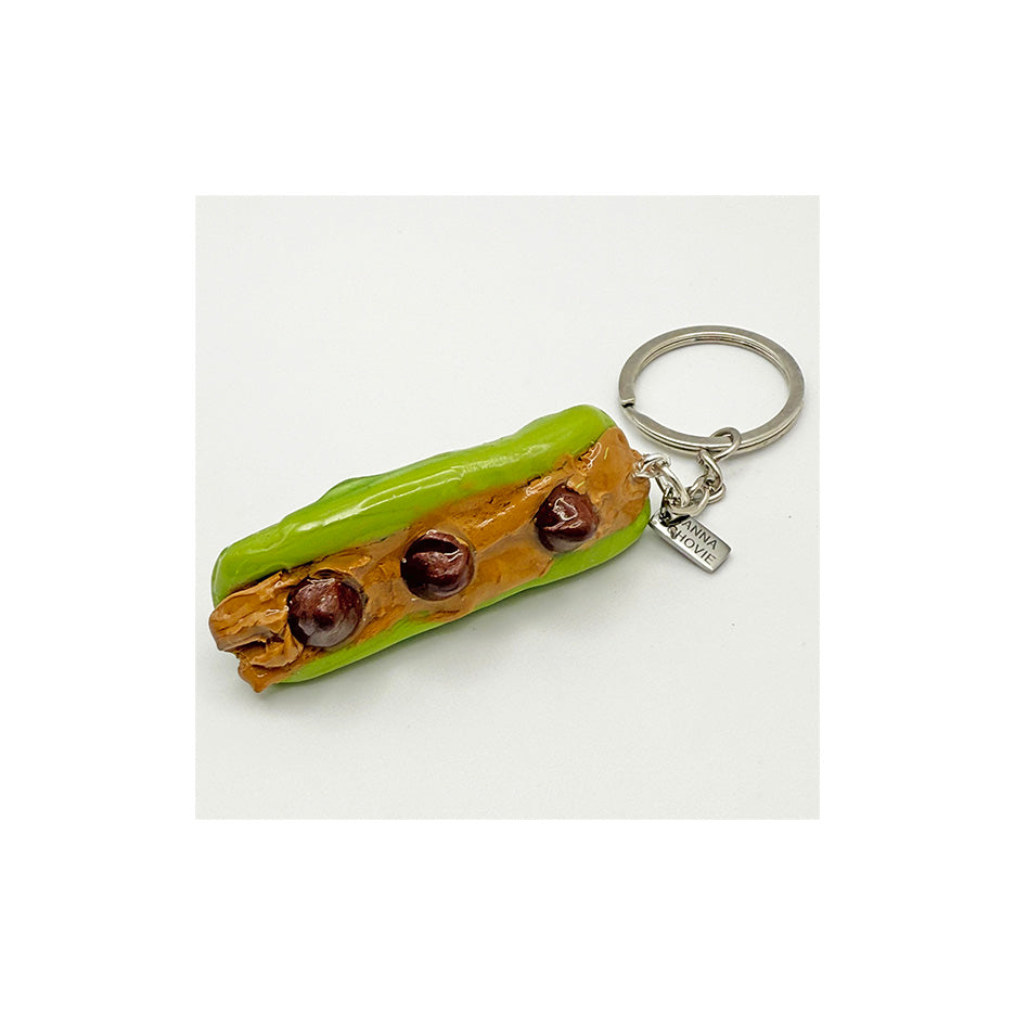 Ants on a Log Celery Snack Key Chain