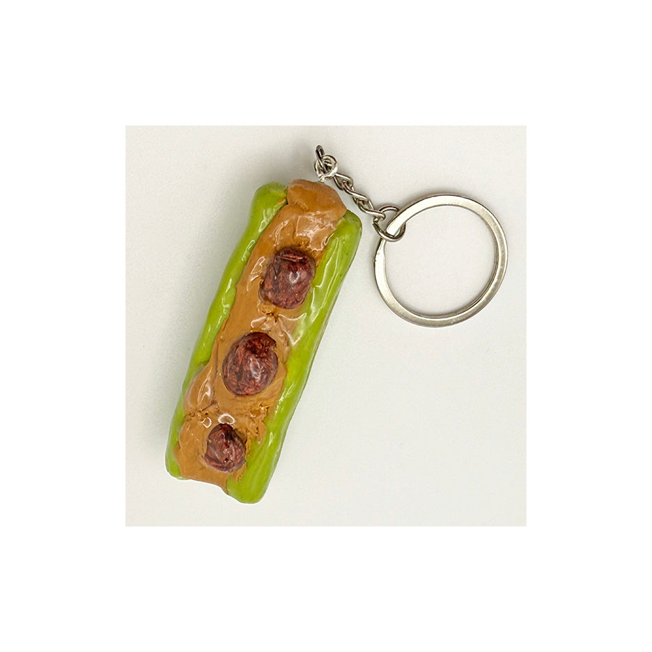 Ants on a Log Celery Snack Key Chain