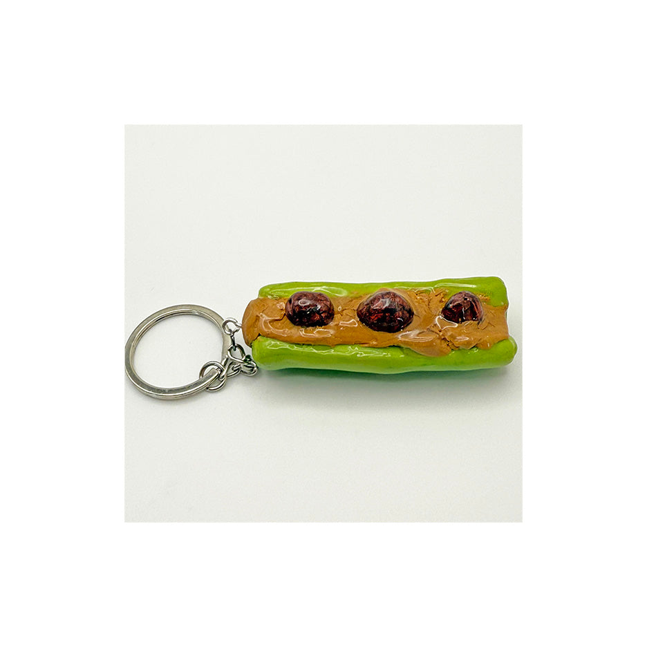 Ants on a Log Celery Snack Key Chain