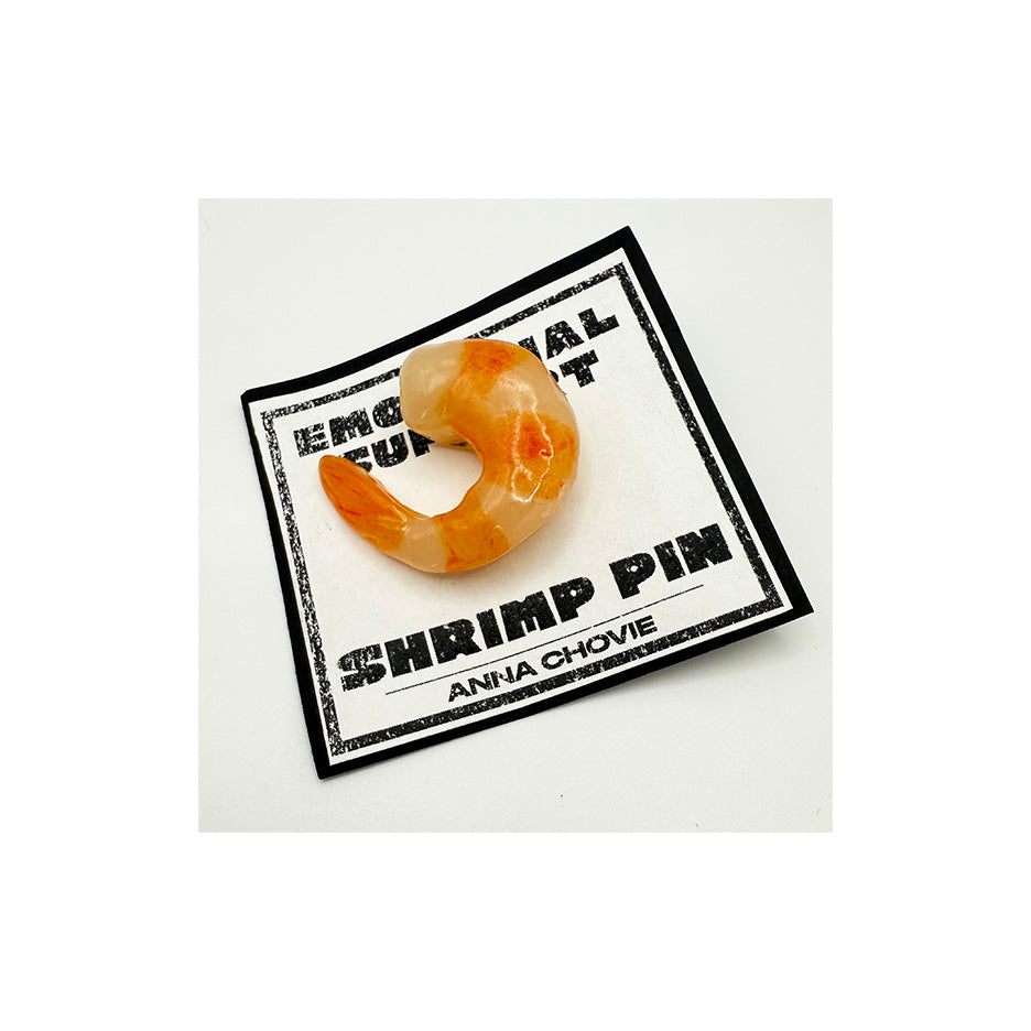 Emotional Support Shrimp Pin - Tie Tack Pin