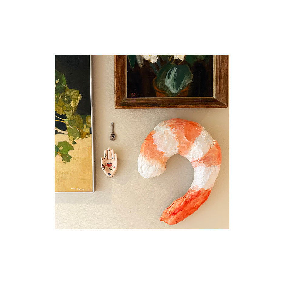 Large Wall Shrimp Sculpture