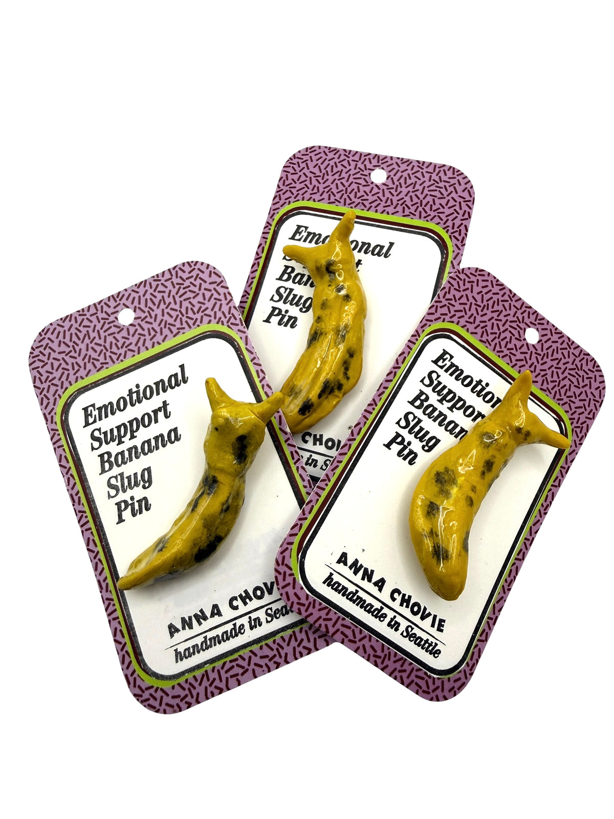 Emotional Support Banana Slug Pin