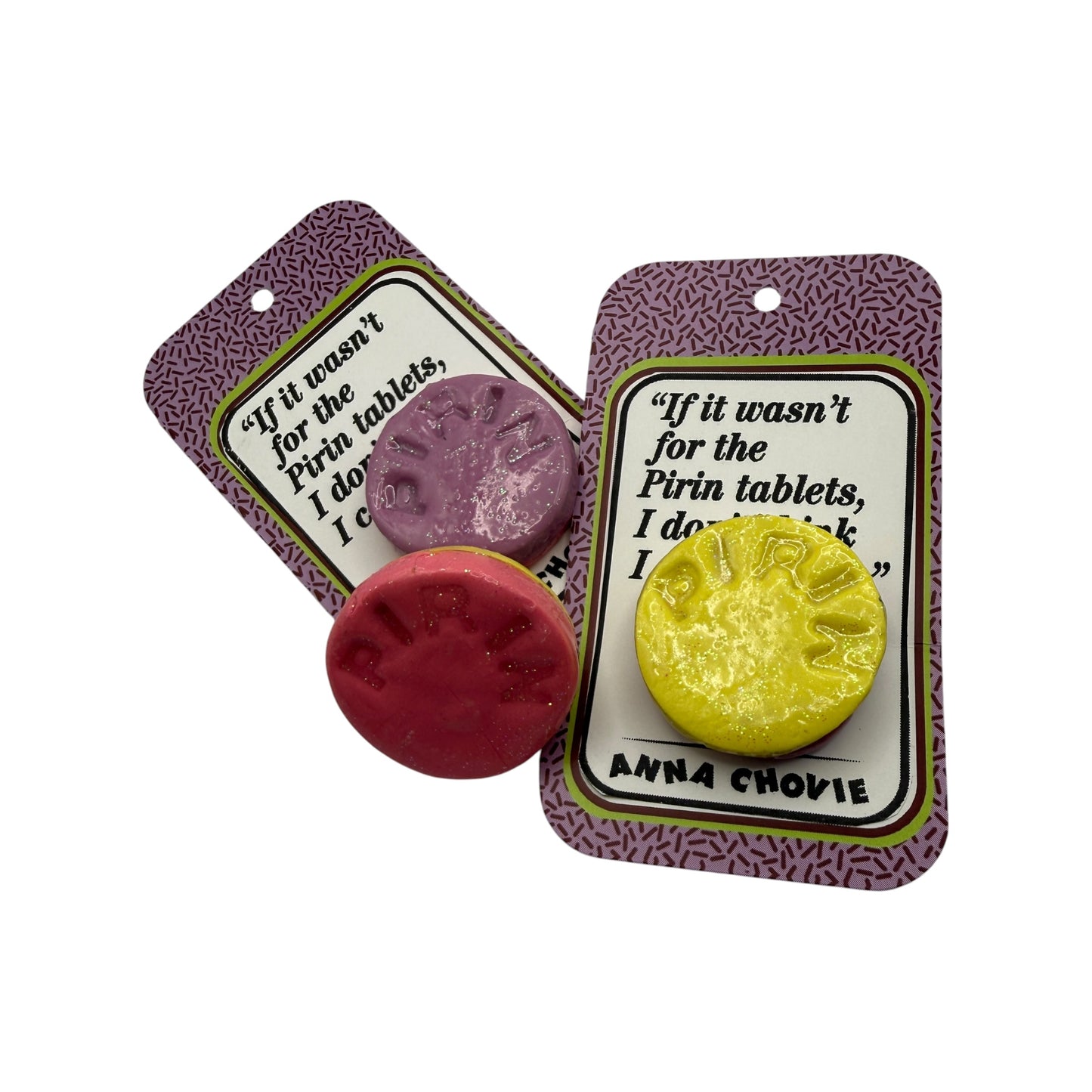 The Pirin Tablets lapel pin