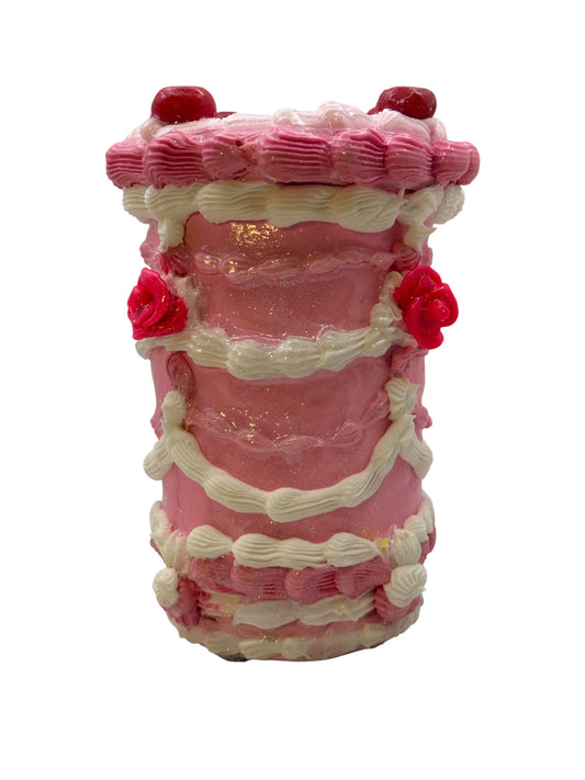 "Pink Princess" - Medium Vintage Cake Vessel