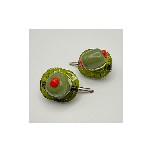 Olive Hair Clip Set