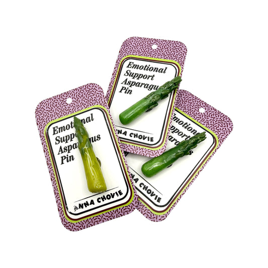 Emotional Support Asparagus Lapel pin