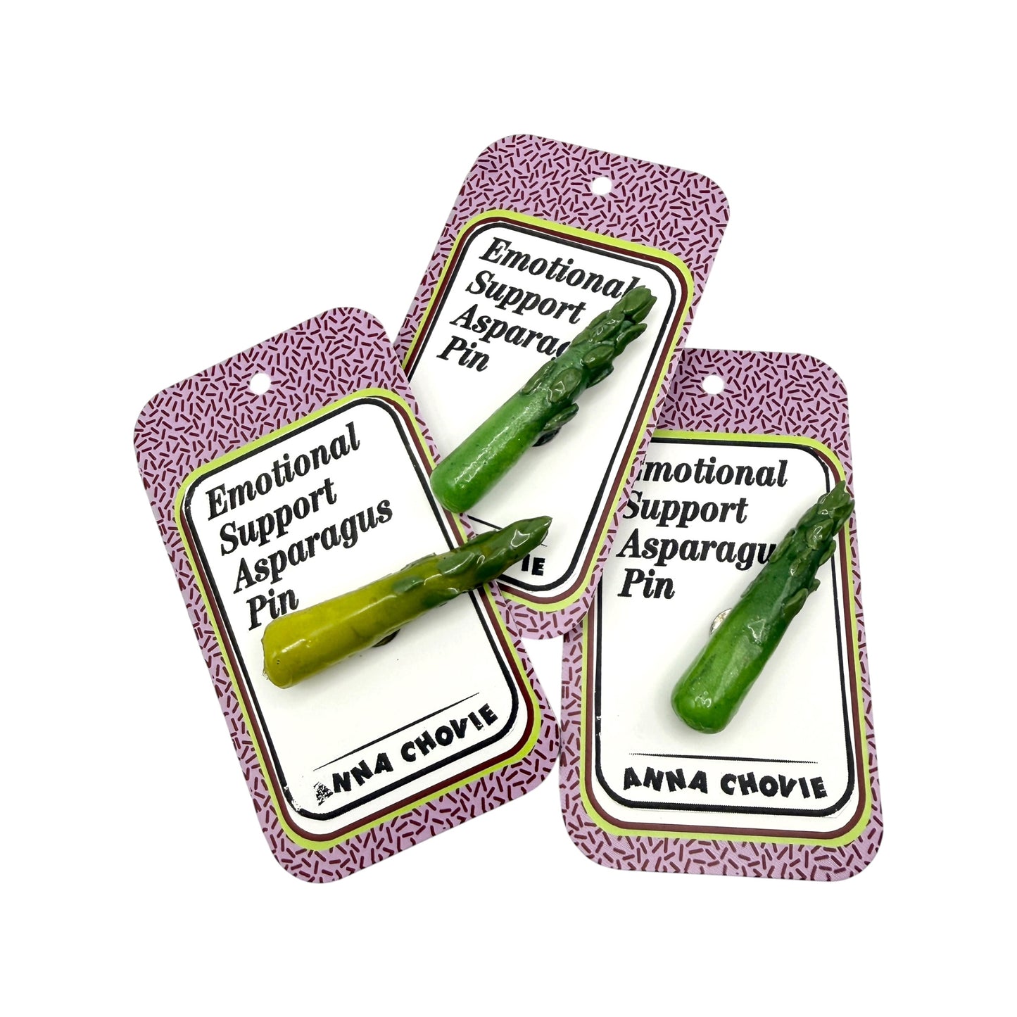Emotional Support Asparagus Lapel pin