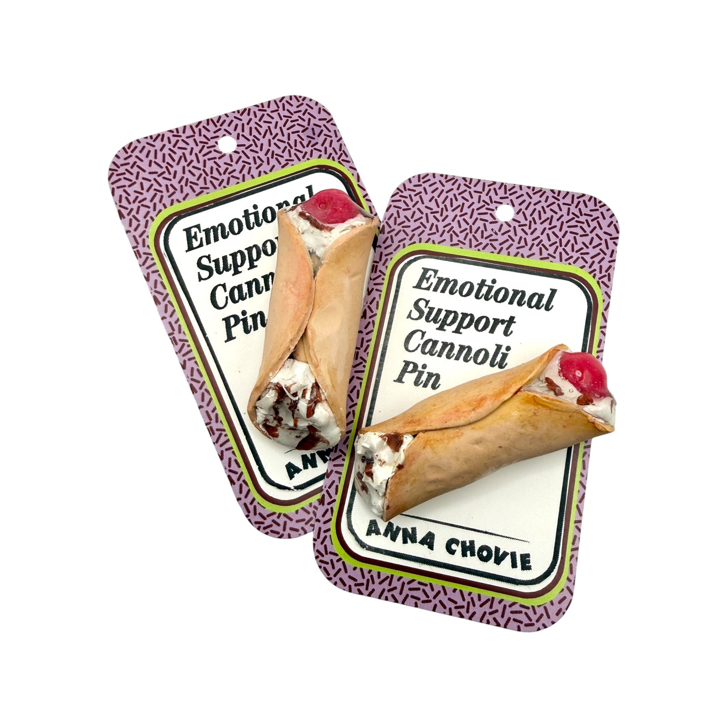 Emotional Support Cannoli Lapel pin