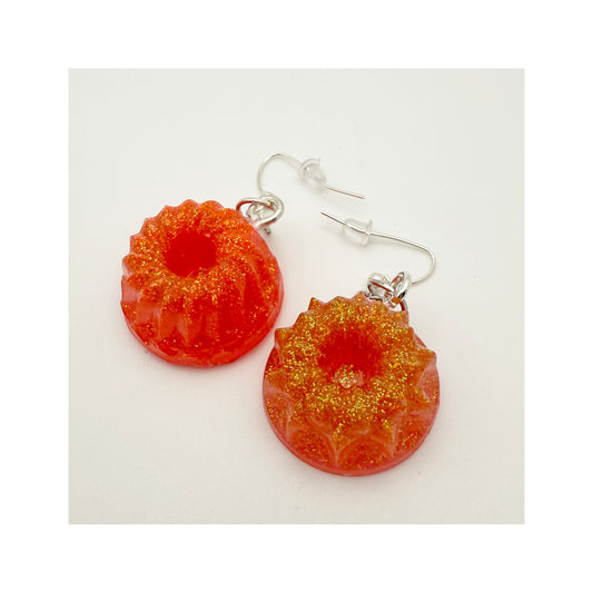 Mini Jelly Mold Earrings - Glittering Pink Lemonade