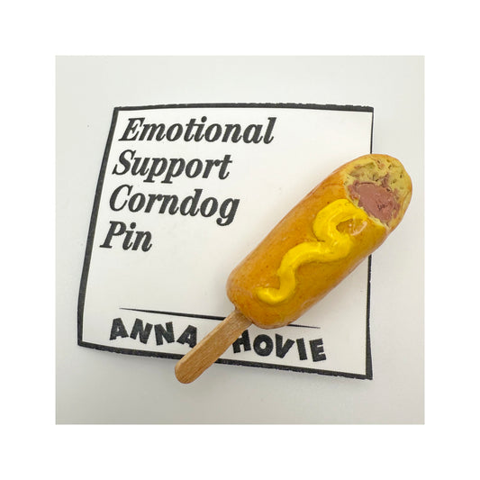 Emotional Support Corndog Pin - Tie Tack Pin