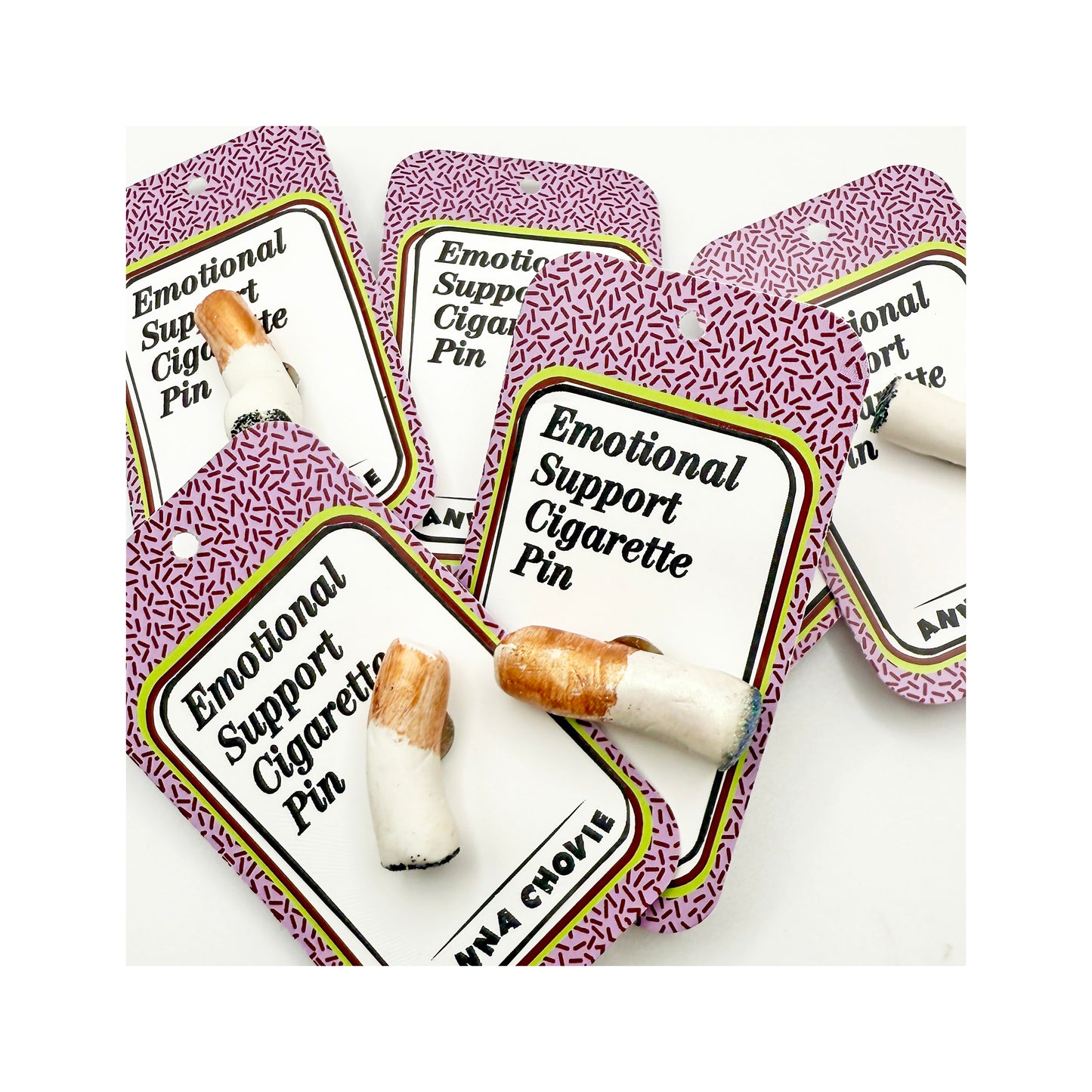 Emotional Support Cigarette Lapel Pin