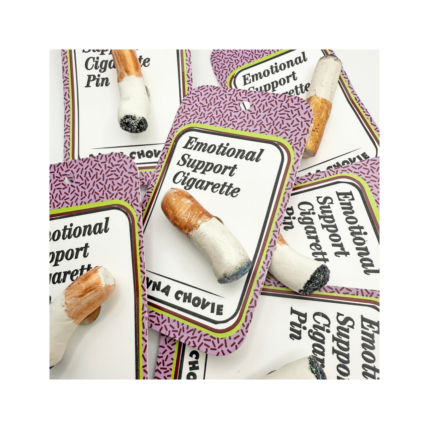 Emotional Support Cigarette Lapel Pin