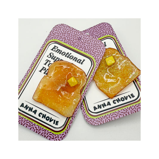 Emotional Support Toast Pin