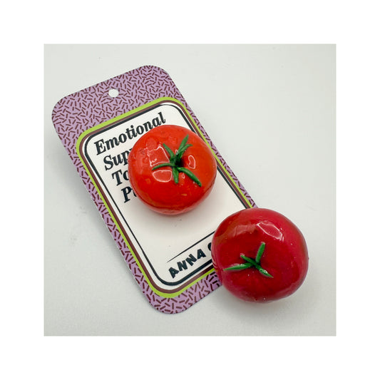 Emotional Support Tomato Lapel Pin