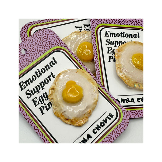 Emotional Support Egg Pin - Tie Tack Pin