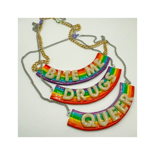 Rainbow Message Necklace