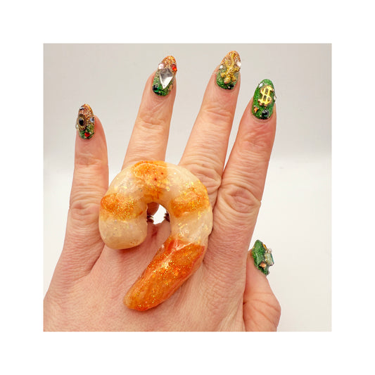 Shrimp Knuckles 2 Finger Ring