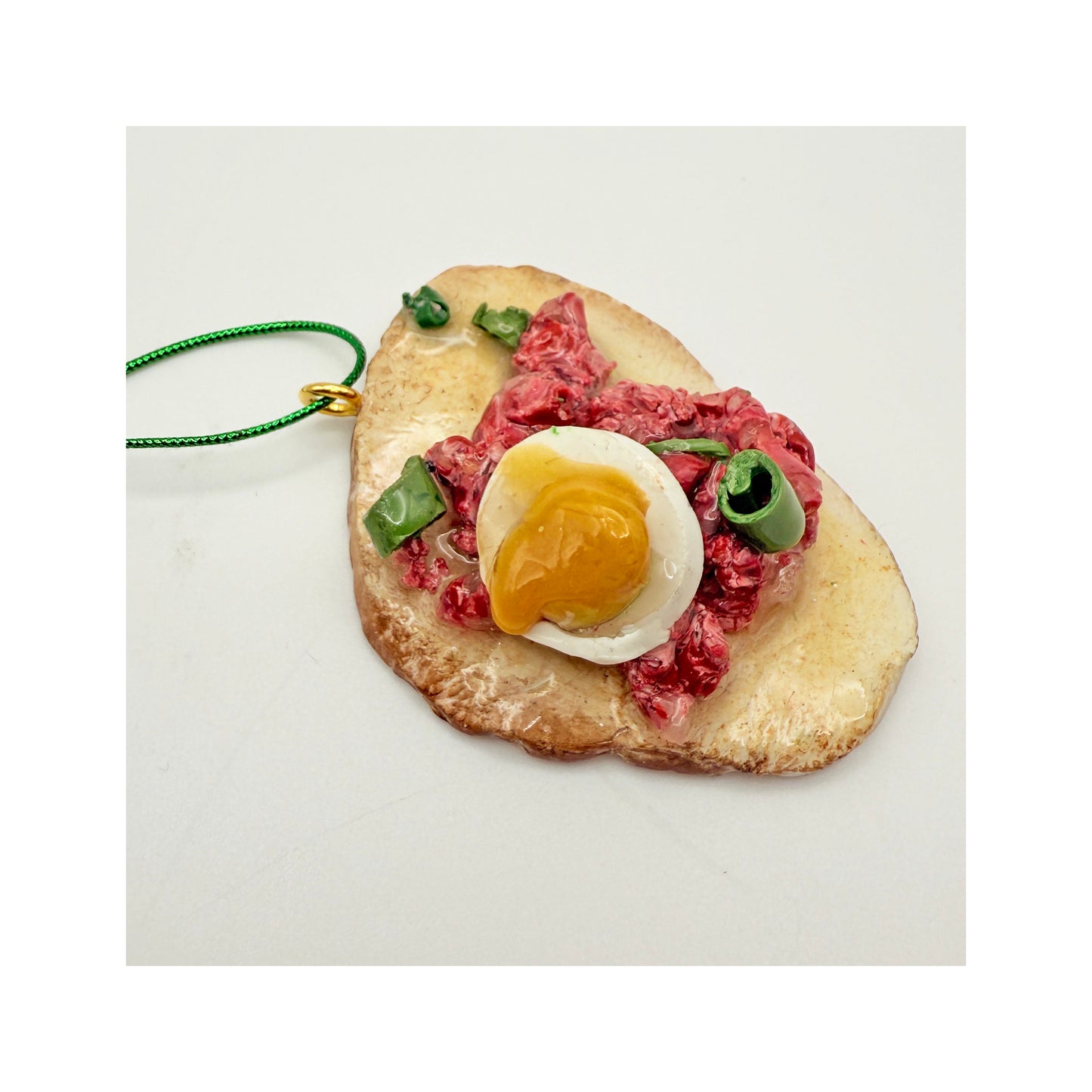Steak Tartare on Crostini Ornament