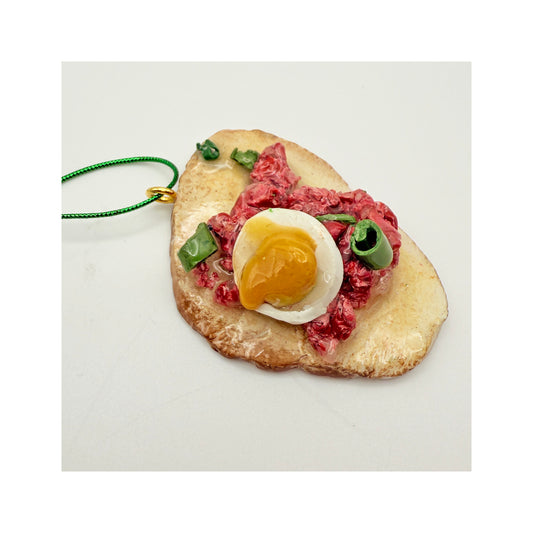 Steak Tartare on Crostini Ornament