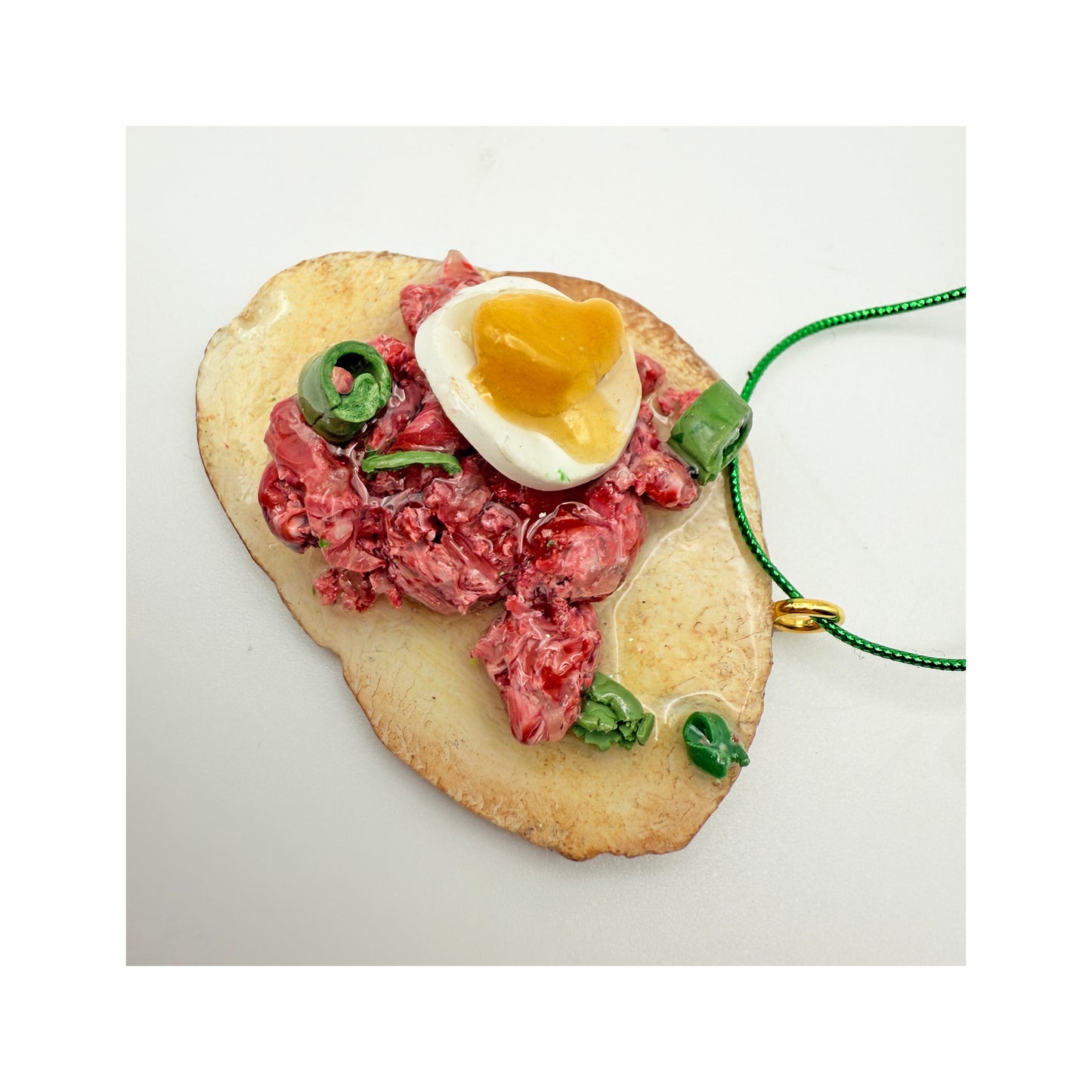 Steak Tartare on Crostini Ornament