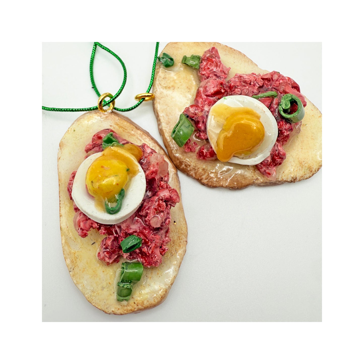 Steak Tartare on Crostini Ornament