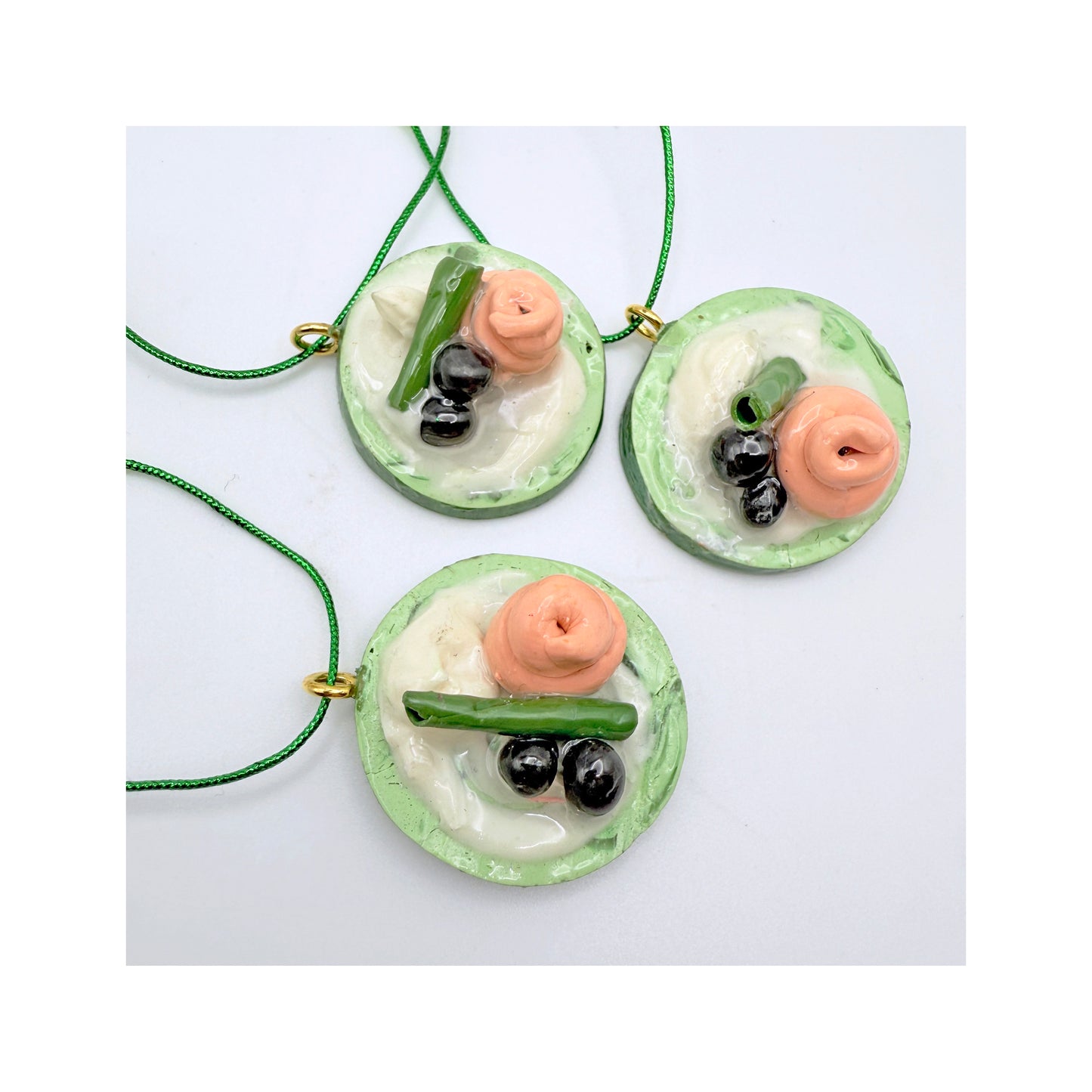 Salmon Mousse Cucumber Canapé Hanging Ornament
