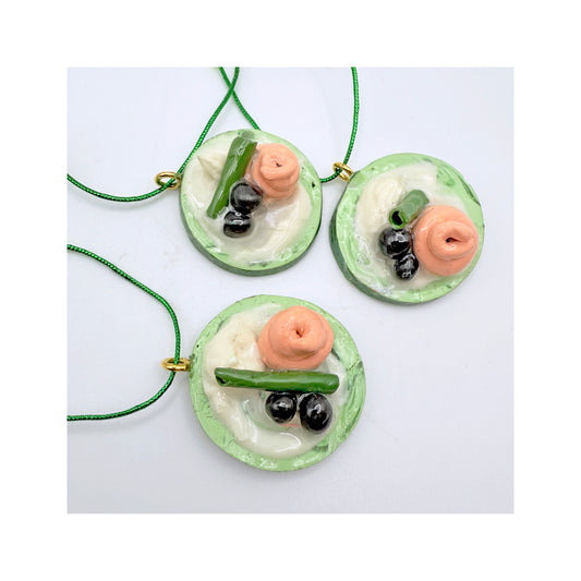Salmon Mousse Cucumber Canapé Hanging Ornament
