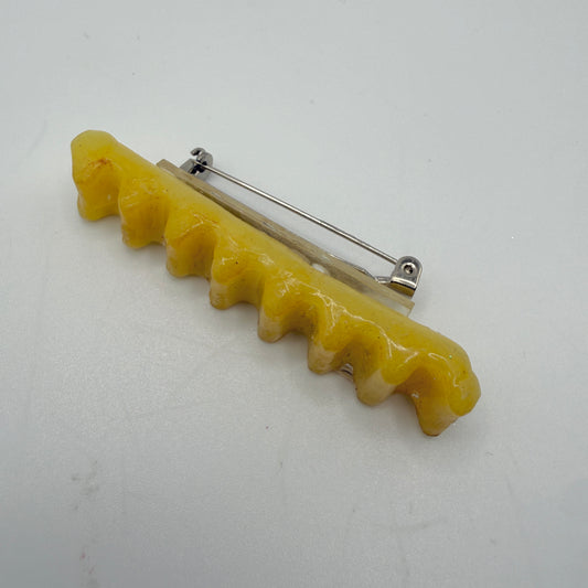 Crinkle cut French Fry Brooch