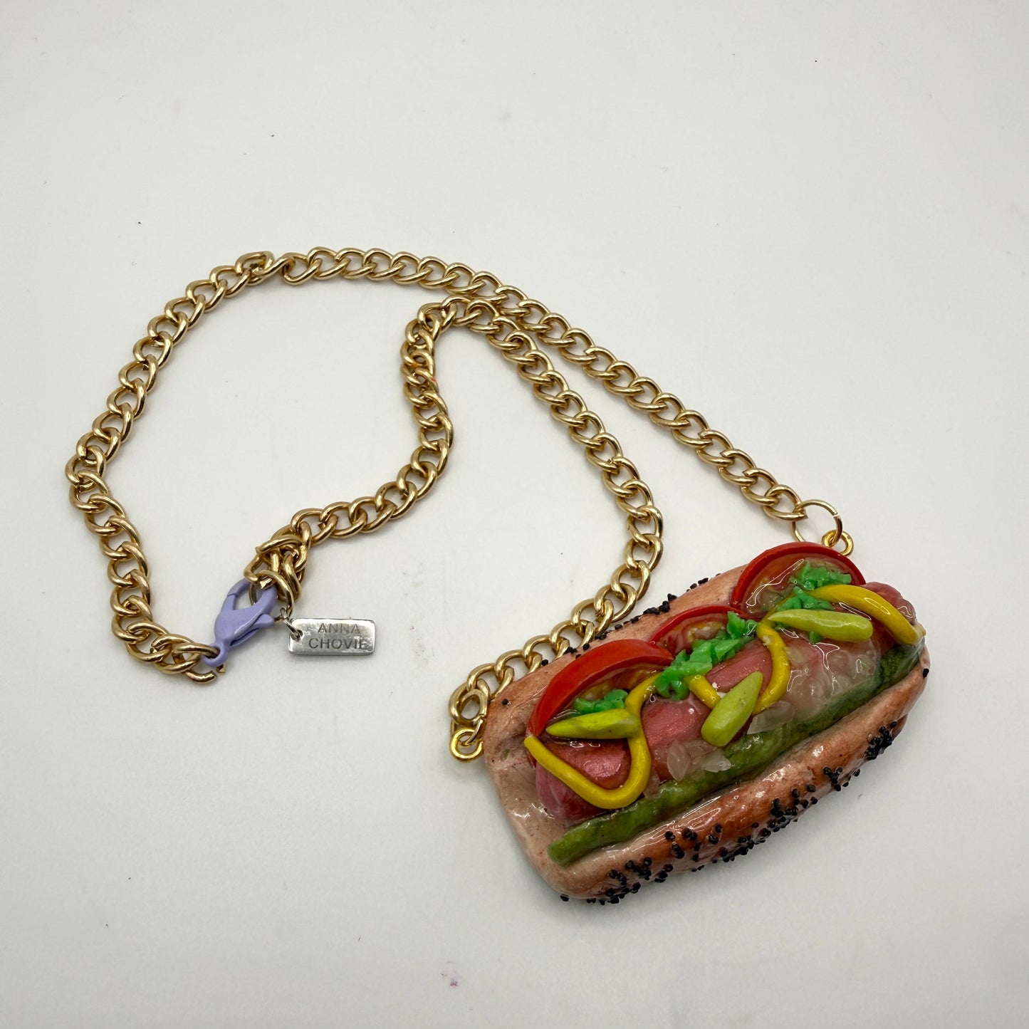 Chicago Hot Dog Necklace
