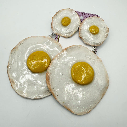 Over-the-top Fried Egg Earrings