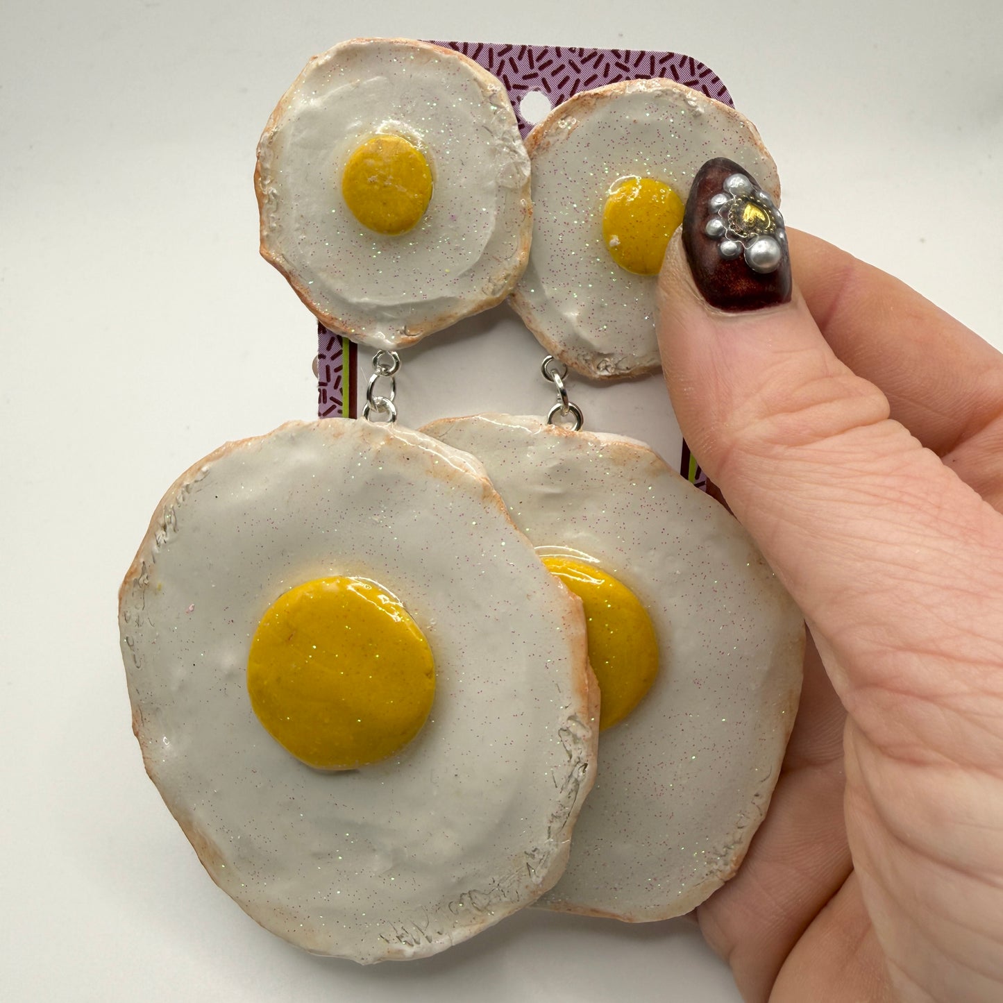 Over-the-top Fried Egg Earrings