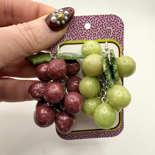 Statement Grape Dangle Earrings