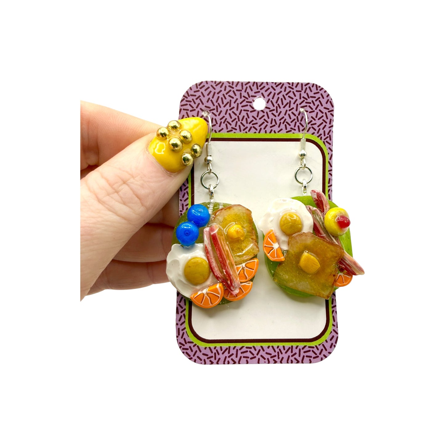 Breakfast Collage Earrings