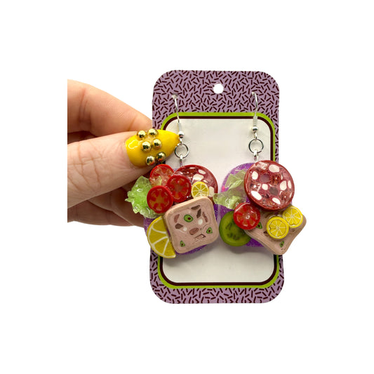 Meat Collage Earrings